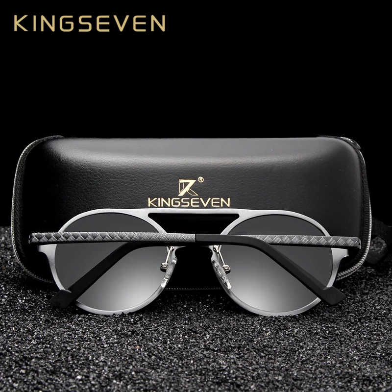 Очки солнцезащитные унисекс KINGSEVEN винтажные алюминиевые Поляризационные