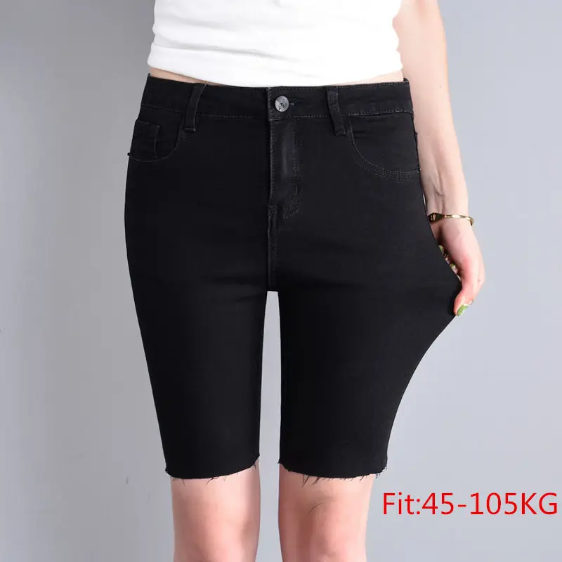 

Summer Plus Size Women Leggings Super Big Sizes Legging Black High Elastic Short 6XL Fitness Sportwear Jeggings Workout