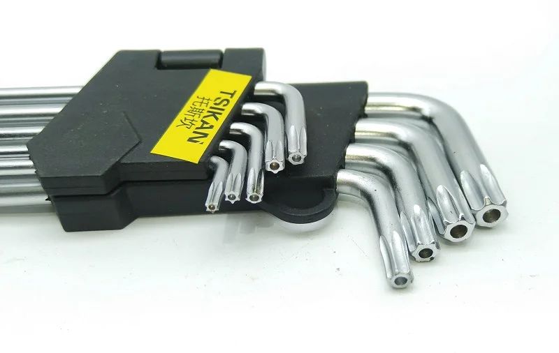 New 9pcs/set T10-T50 Elongated type L Security Torx Screwdriver Bit tools | Инструменты