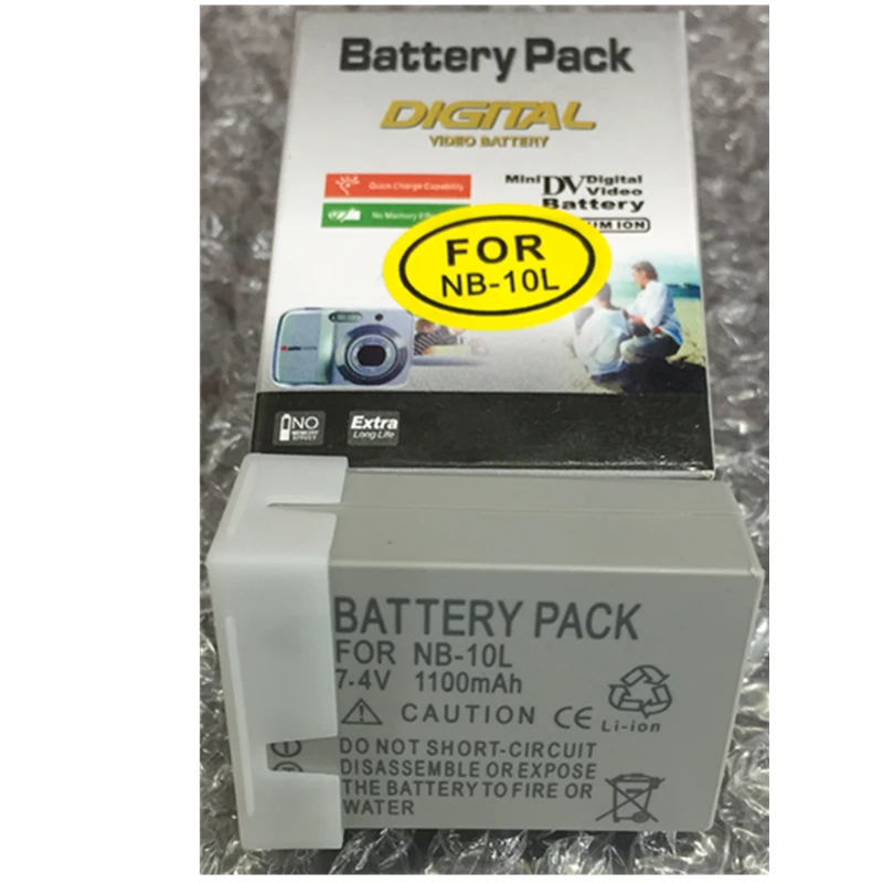 NB-10L комплект литиевых батарей NB10L цифровой Камера батарея NB 10L для Canon G1X G15 G16 SX40HS