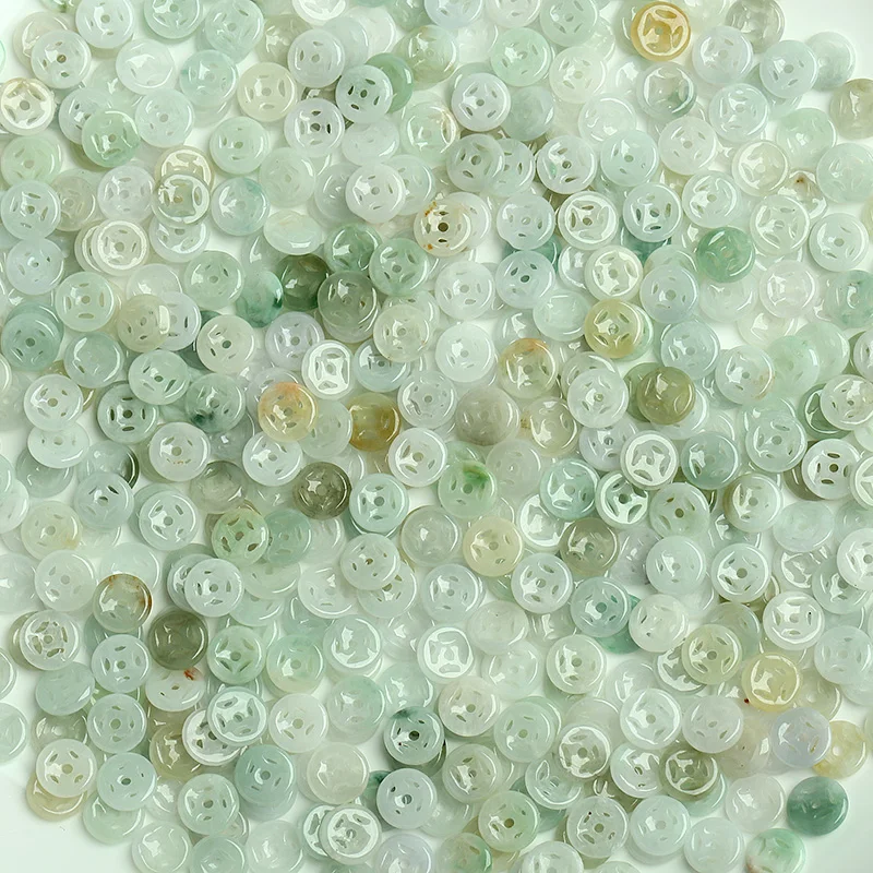 lucky Beads Jade beads DIY jade accessories rich Peony Flower Beaded Bracelet handmade jewelry sub | Украшения и аксессуары
