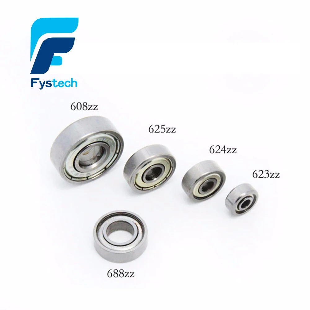 

10pcs/lot 608zz 623zz 624zz 625zz 635zz 626zz 688zz Miniature Deep Groove Ball Radial Ball Bearings for 3D Printer