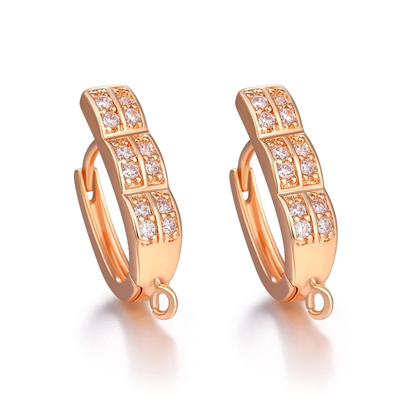 Rose Gold Juya, новинка, швензы, сделай сам, серьги, фурнитура, золото/серебро, креативный, базовый, застежка, серьги, крючок, аксессуары для изготовления сережек ручной работы - Цвет: Rose Gold