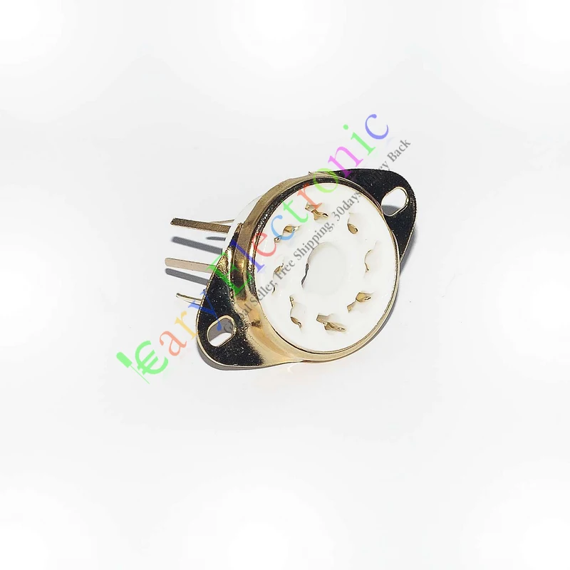Опт и розница 8 шт золотой 8pin длинный PCB керамический гнезда вакуумных трубок