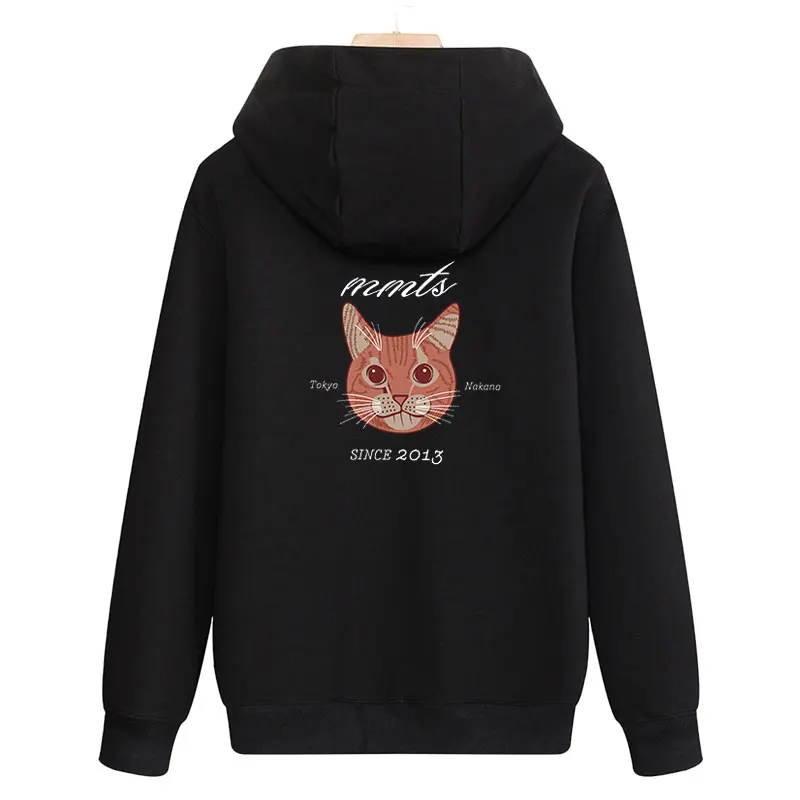 

Couples dress Printed Hoodies Sweatshirt Street wear Hat Hip Hop New Men Pure colour Fashion Cardigan MOOWNUC MWC Casual Spring