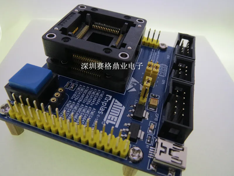 Оригинальное тестовое сиденье ATMEL IC ATmega329/mega165/mega326/mega164 зажигающий адаптер для