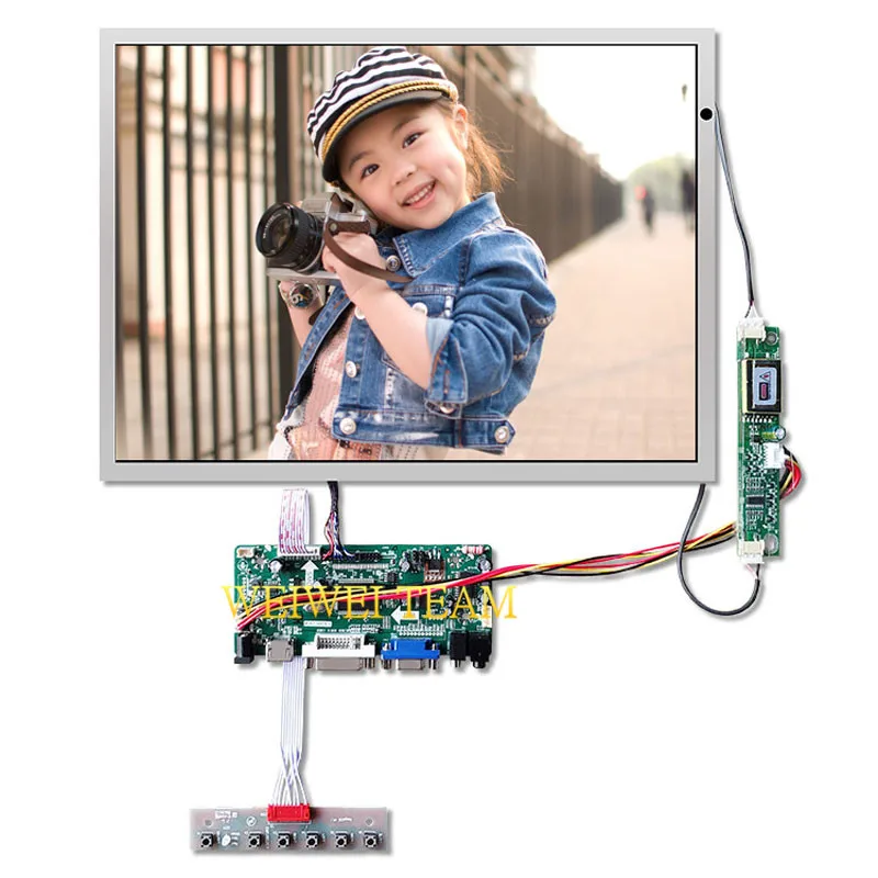 

15 inch TFT LCD Display CCFL 1024x768 for Industial Screen Vga Dvi M.NT68676.2 Control Board