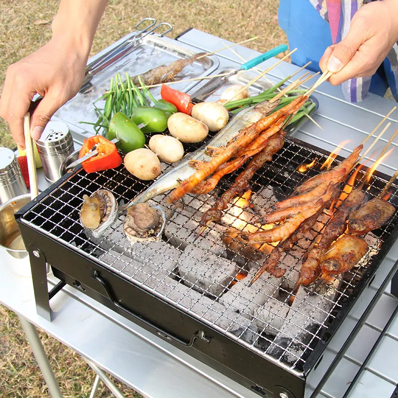Портативный уличный гриль для барбекю утолщенный складной дома|grill home|grill rackoutdoor