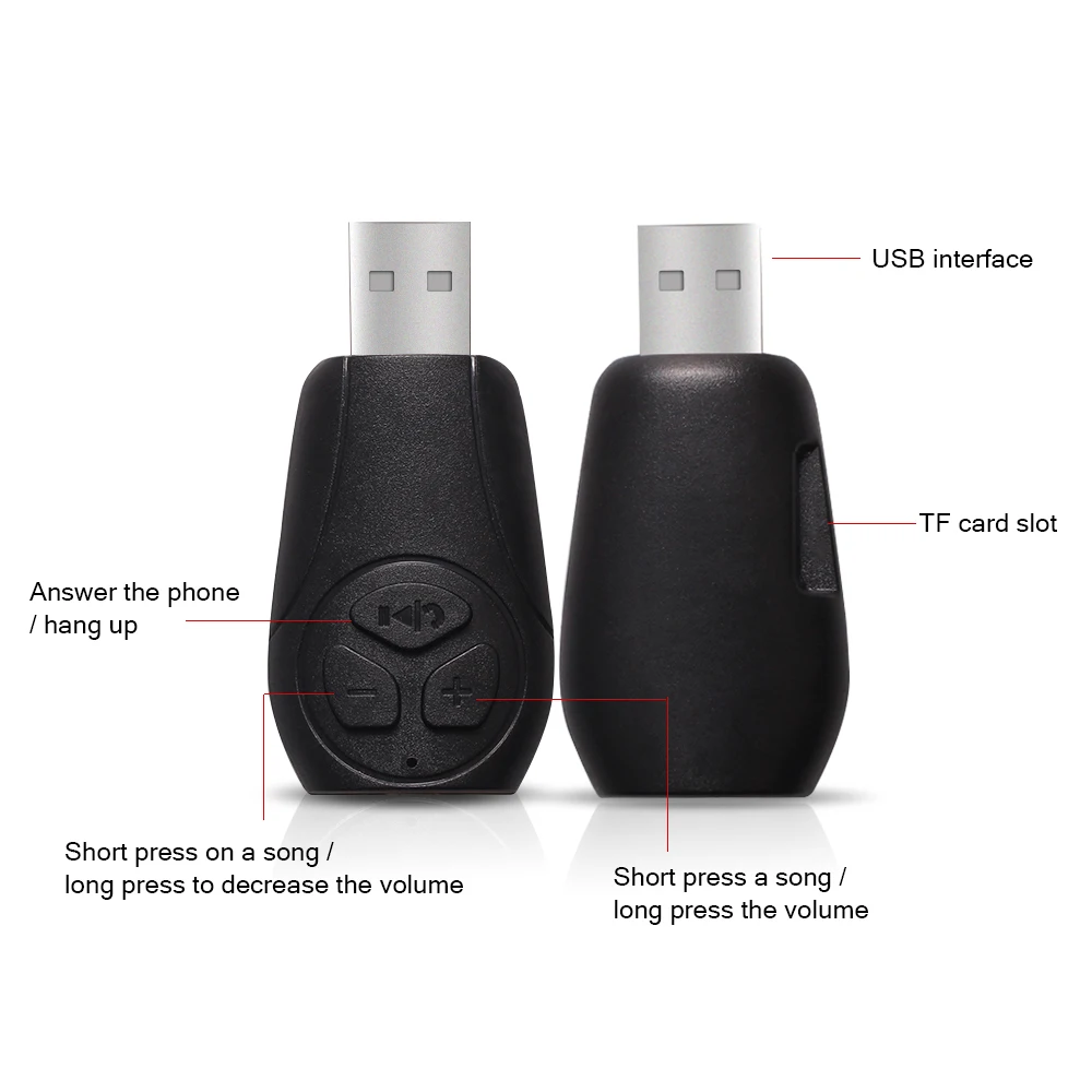 Беспроводной автомобильный Bluetooth аудио приемник с микрофоном комплект громкой