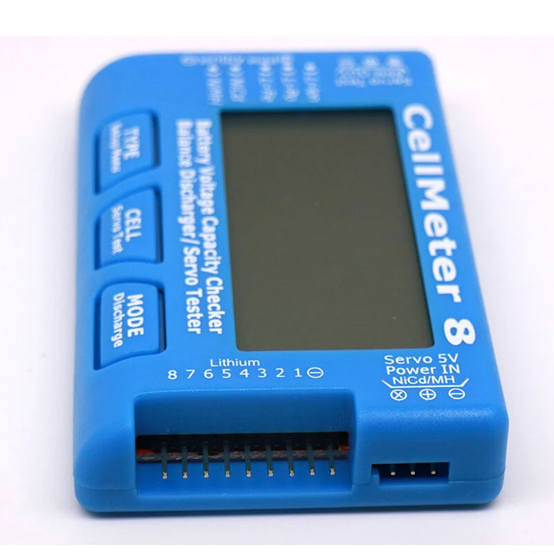 

Original High Quality RC CellMeter-8 1-8S Battery Capacity Voltage Checker Meter LiPo Li-lon NiMH with backlight