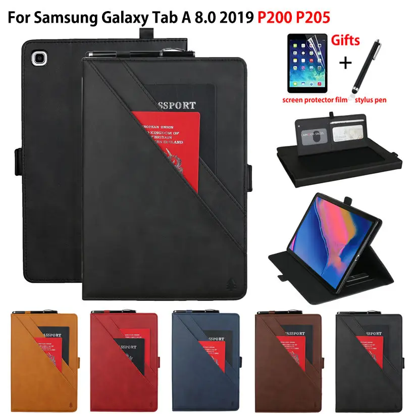 Чехол для samsung galaxy tab A 8 0 2019 дюйма с S Pen SM P200 P205 P207 чехол планшета