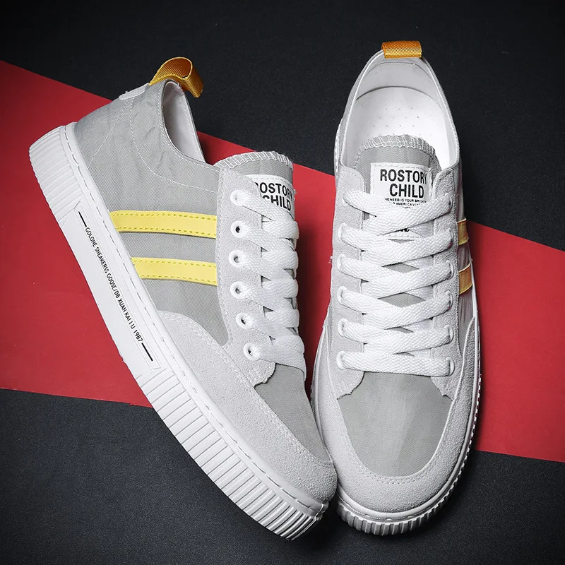 Летняя Классическая новинка парусиновая Мужская обувь Повседневная модная