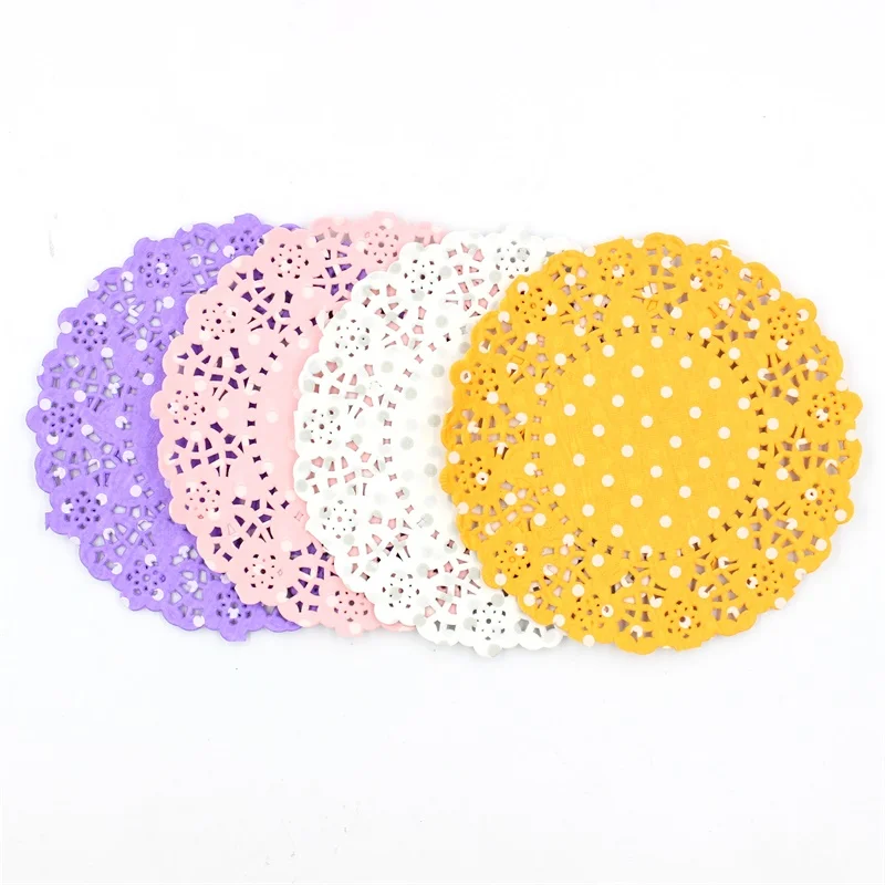YPP CRAFT 4 5 &quotКружевные бумажные салфетки с цветными точками/салфетки для свадебной