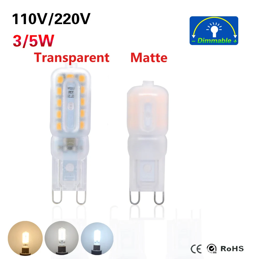 Светодиодсветильник мини лампа G9 SMD2835 3 Вт 5 светодиодная 220 В 230 240 В|g9 220v|g9 energy efficient