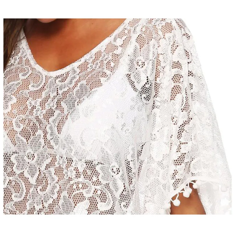 

2019 women white knitted beach cover up dress long pareos bikinis cover ups swim cover up robe plage beachwear