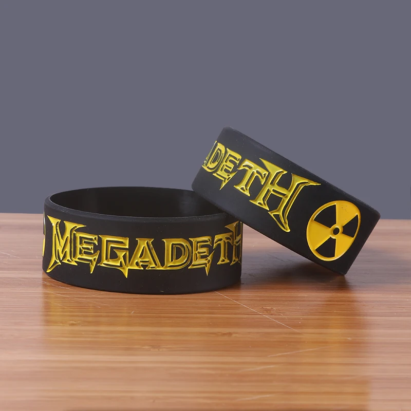 Thrash Metal MEGADETH Band Silicone Bracelets Wide Version Silicon Bileklik Popular Wristband Rock Style Jerwerly | Украшения и
