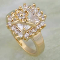 exquisite rings gold white cubic zirconia fashion jewelry for women rings size 6 7 8 9 10 ajr014