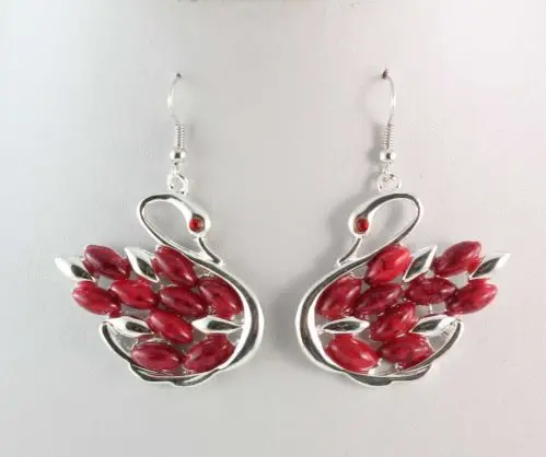 (Min order $10 Mix Order)Details about New Fashion 4 Colors Crystal Resin Swan Silver Plated Necklace Earrings Set | Украшения и