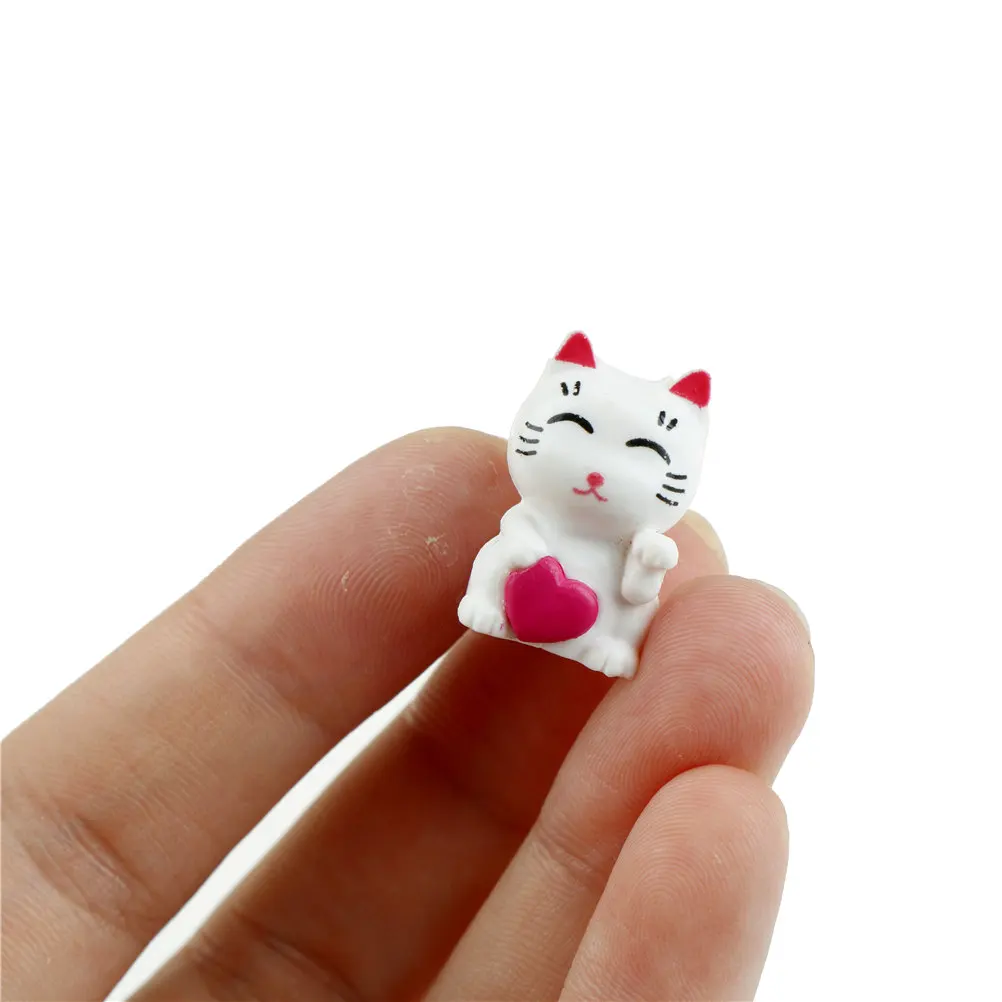 Милая мультяшная кошка на удачу миниатюрный Ландшафтный котенок