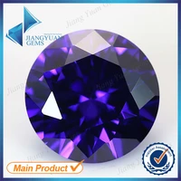 50pcs 5a 0 8 16mm violet color loose cubic zirconia cz stone round shape european machine cut synthetic gemstone