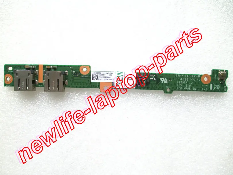 Оригинальный X205T X205TA USB кнопка включения плата X205TA_IO DA0XK2PI4C0 тест хороший