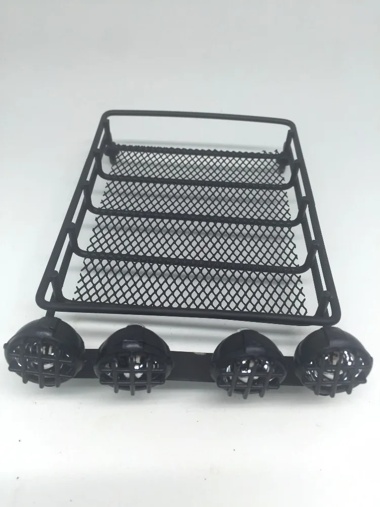 Металлическая стойка для багажа со светодиодными лампами масштаба 1/10 Rock Cralwer AXIAL