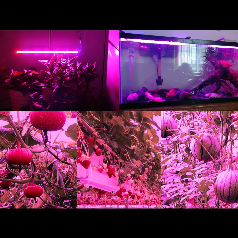 4 шт. 0 5 м DC12V LED Grow Light 5630 Bar Водонепроницаемый полный спектр растущих осветительных