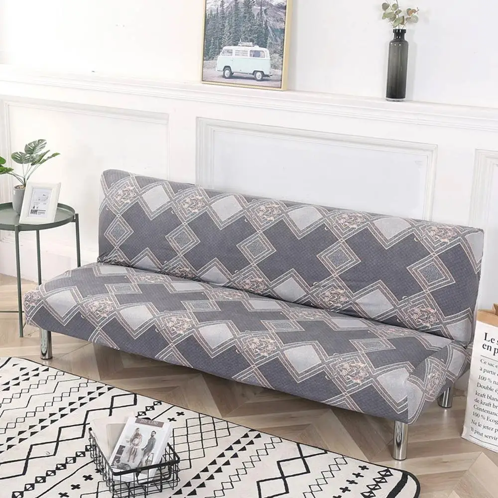 20192118 P& M печати стрейч Кровать Диван Чехлы без подлокотника Slipcovers эластичный диван крышка - Цвет: 20192118