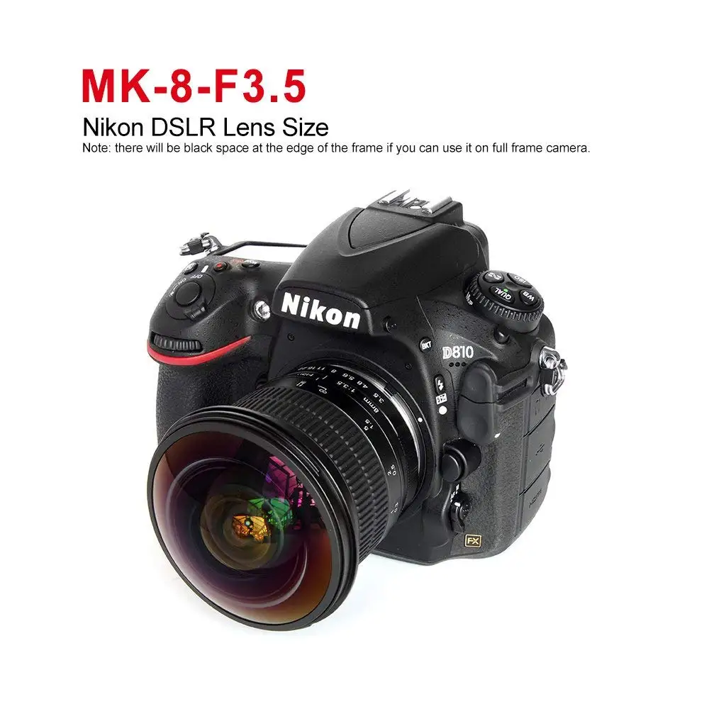 Meike MK-F-8-3.5 8 мм f/3 5 Рыбий глаз объектив для NIKON DSLR камеры D500 D810 D800 D3200 D5500 D5600 D7000 D7100 с