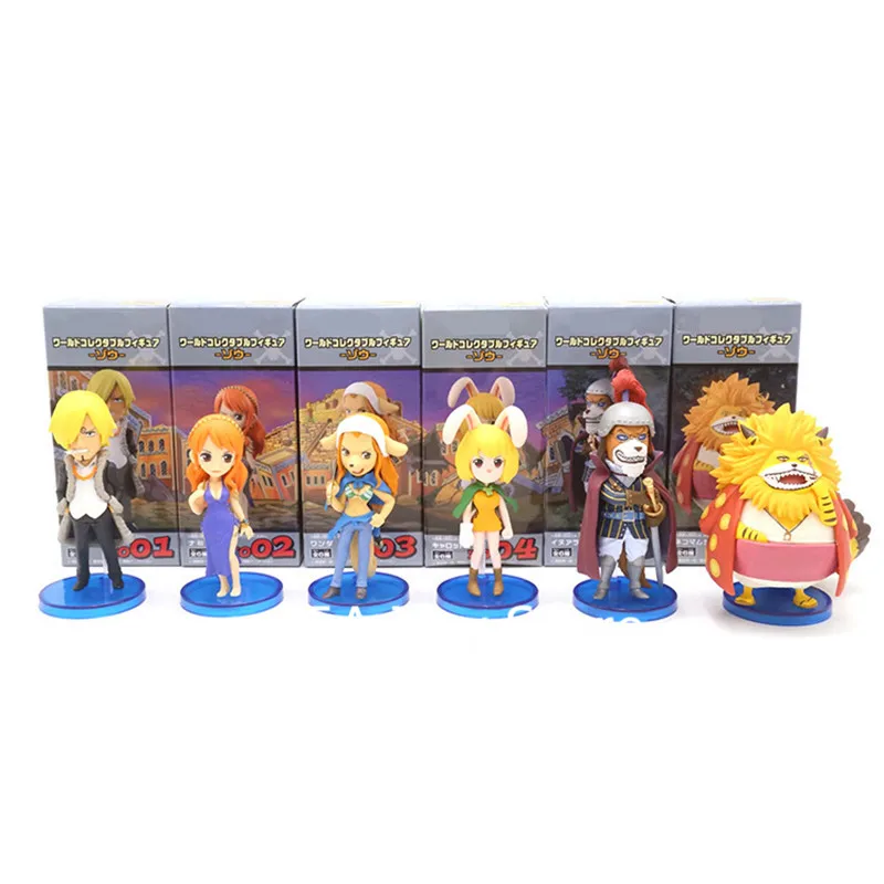 5 шт./компл. Аниме One Piece World WCF Sanji Nami Carrot Bepo Pedro ПВХ Фигурки Коллекционная модель