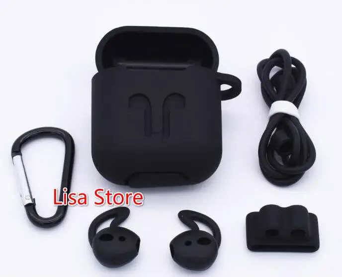 Силиконовый чехол для наушников Airpods Apple i7 защитный 1 комплект | Электроника