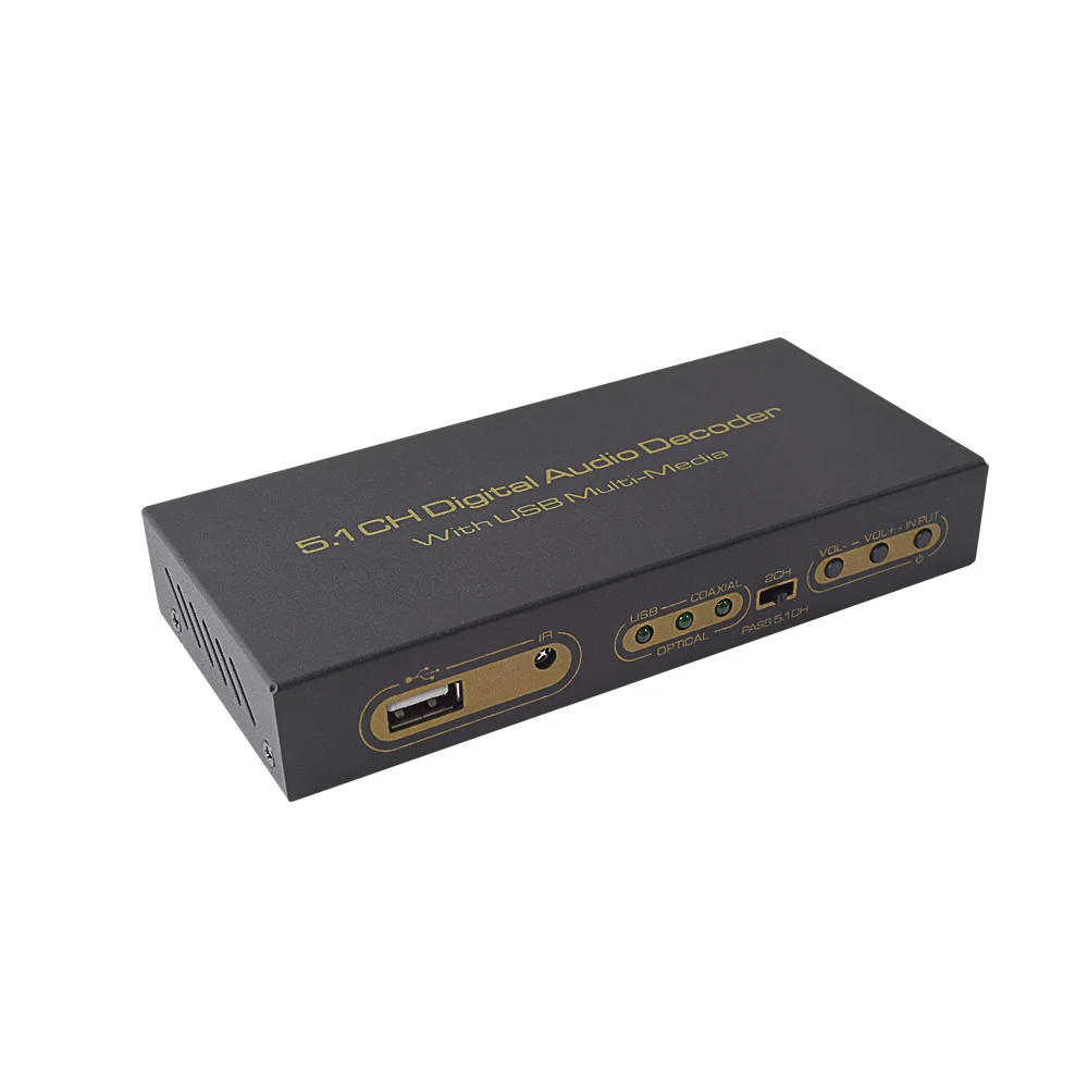 Цифровой аудио декодер с USB Мультимедиа DTS AC3 цифровой SPDIF Toslink/коаксиальный до 5.1ch