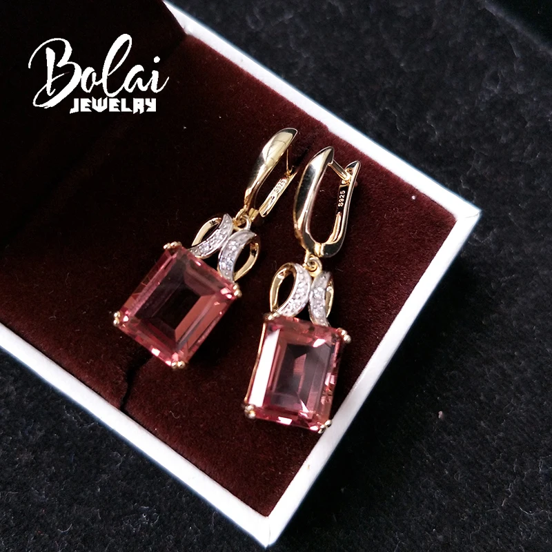Bolaijewelry висячие серьги с зултанитом на застежке искусственные драгоценные камни