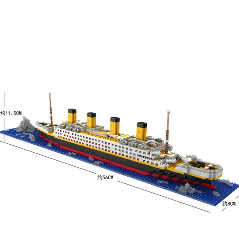 1960 шт. строительные блоки LoZ RMS корабль Титаник Строительные Совместимые Legoed