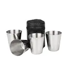 4 шт.компл., портативная мини-чашка для вина из нержавеющей стали, 30 мл, бокалы для питья, для дома, бара, пива, виски, для кемпинга, путешествий