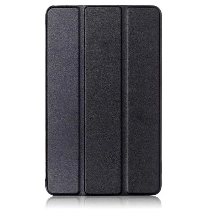 Black Чехол для планшета huawei Media Pad T3 8,0, однотонный тонкий складной чехол с подставкой, умный чехол для планшета, защитный чехол для huawei T3 8 дюймов - Цвет: Black
