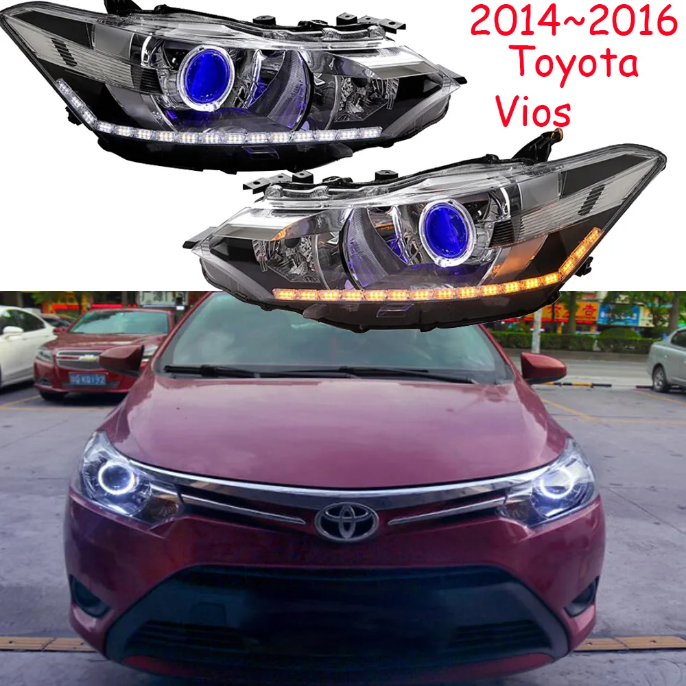 2 шт. бампер лампы для фар VIOS 2014 ~ 2016 автомобильные аксессуары светодиодный фонарь