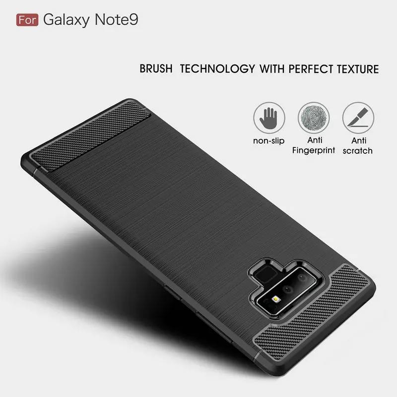 Для samsung Galaxy Note 9 чехол противоударный углерода Мягкий силиконовый для 8 Note8