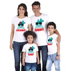 Футболка с героями мультфильмов, для мамы, папы, сына, дочки, акулы