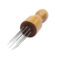 hot diy needles for dry felting needle with eight needles tool craft wool felt stitch punch tool with solid wood handle