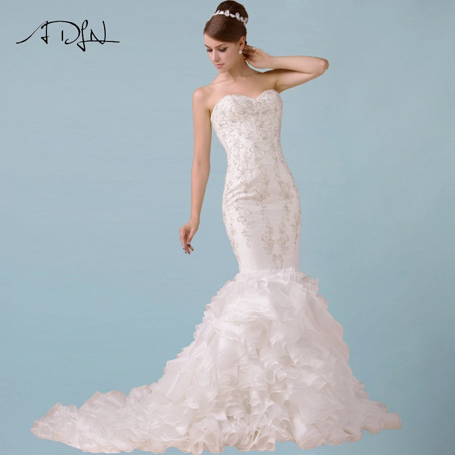 ADLN 2019 кружевные свадебные платья русалки Vestido De Novia милые Robe mariee сексуальное