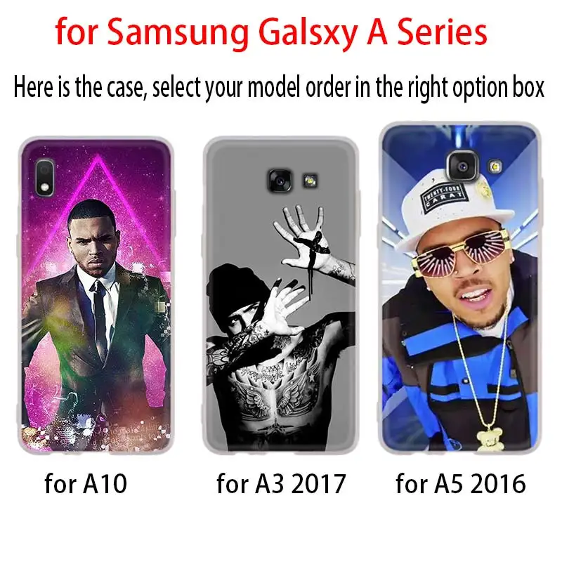 Chris Brown легкий Чехол для Samsung Галактики A12/A20/A51/A70/A20s/A21s/A32/A50/A50s/A42/A52/A72 5G A8 A7 A6 2018