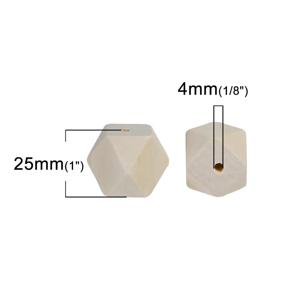 DoreenBeads натуральный цвет Хиноки деревянные бусины квадратные граненые DIY