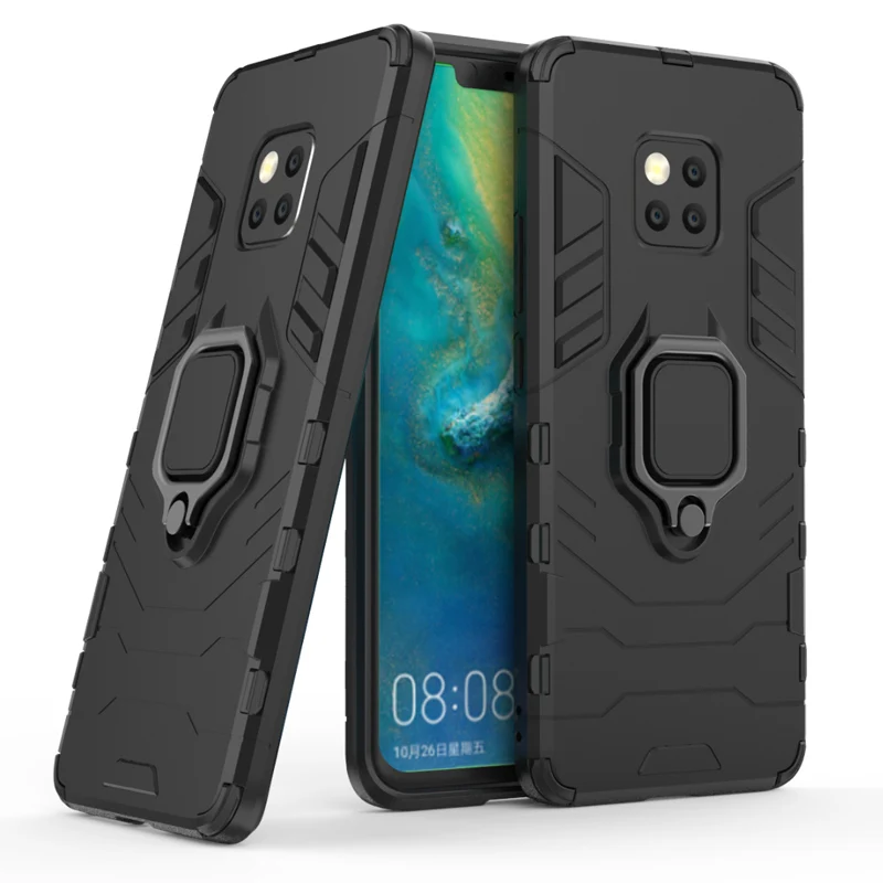 Защитный чехол для Huawei P20 Pro Lite Mate 20 Honor V10 с магнитным кольцом задняя крышка honor 8X 6X