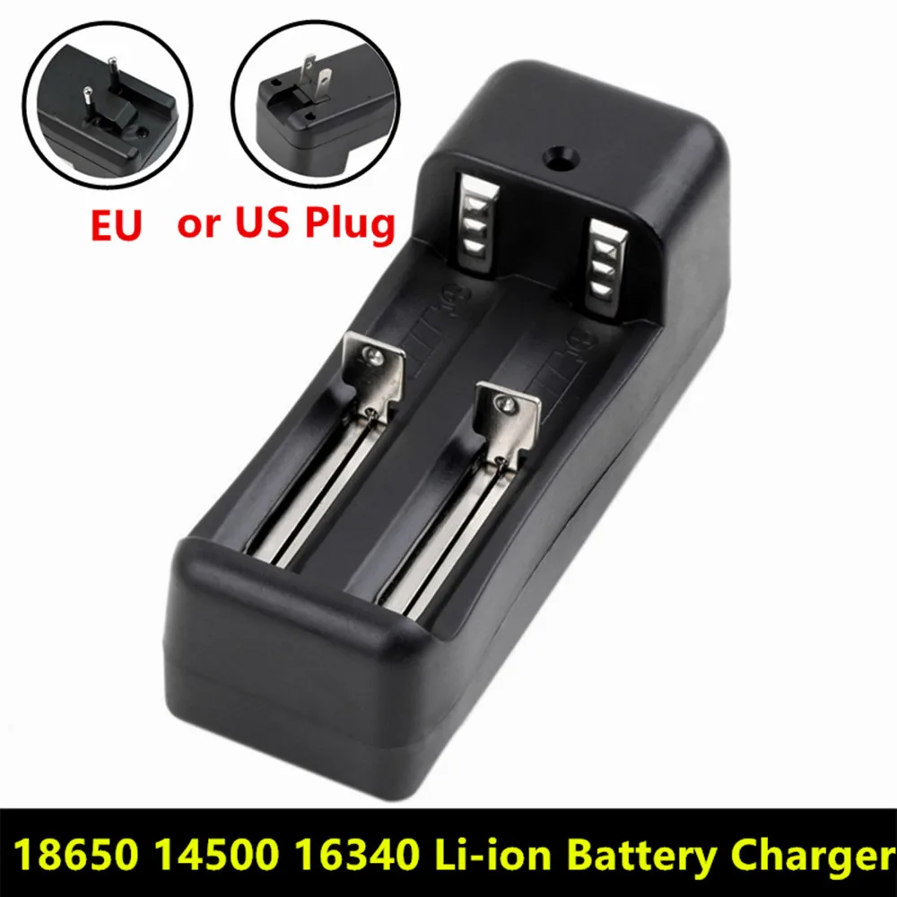 

Universal Dual Battery Charger For 18650 14500 16340 26650 Rechargeable Li-ion battery charger EU / US