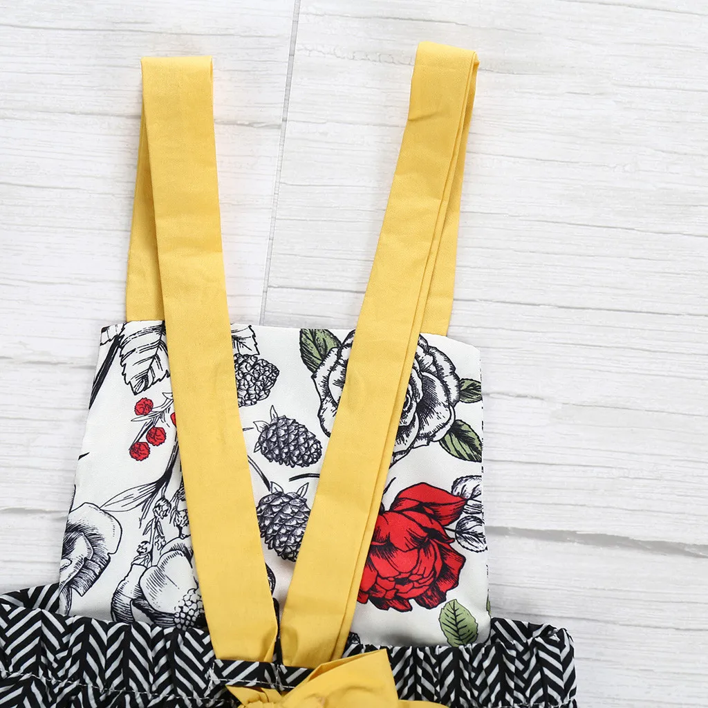 SAGACE/Детский комбинезон с бантом и принтом розы для маленьких девочек Боди Летняя