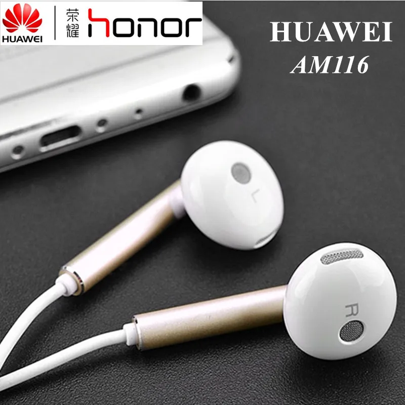 Оригинал HUAWEI Honor P7 P8 P9 Lite P10 рlus 5X 6X Коврики 7 8 9 AM116 наушники в уши металлические с