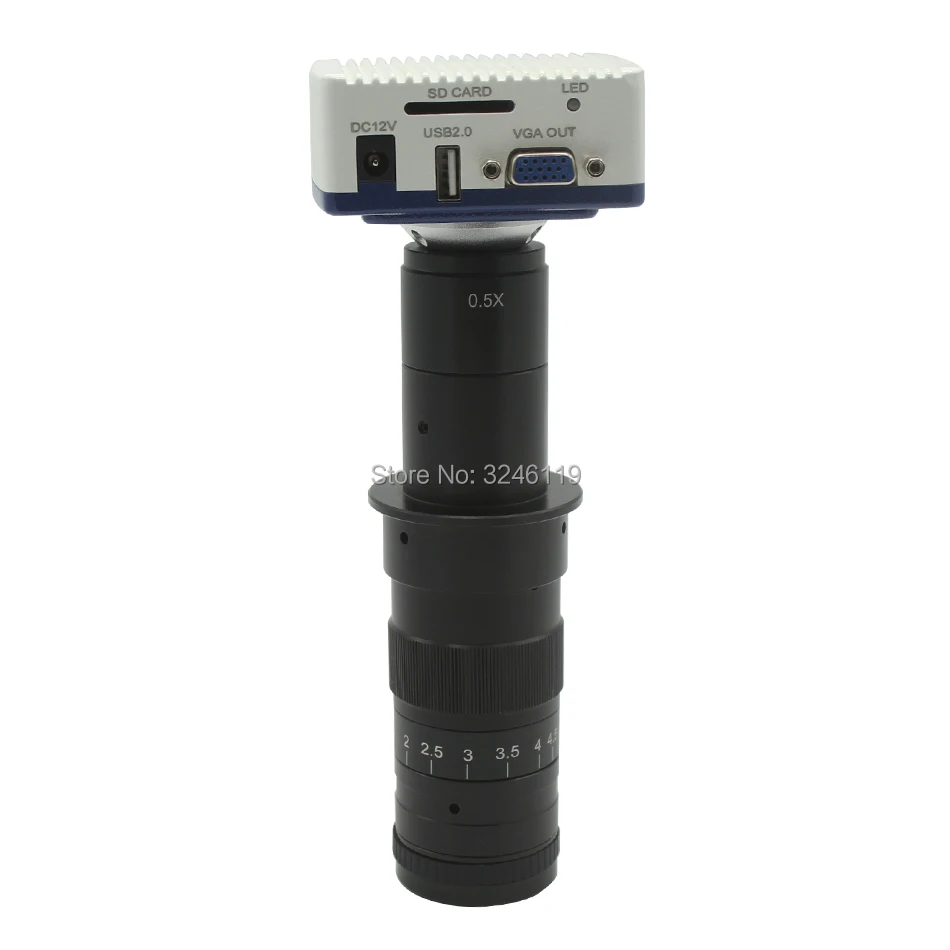 

Full HD 1080P VGA USB микроскоп камера SD-карта Запись видео фотографии + 10X-360X зум C-Крепление объектива для Мобильный телефон ремонта