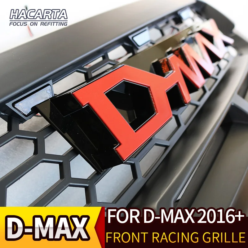 Матовая Черная решетка радиатора для ISUZU DMAX D MAX 2016 2018 ABS автомобильные аксессуары