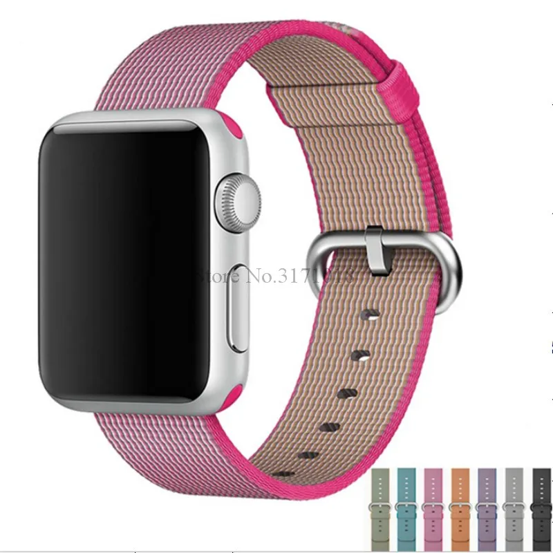 Спортивный тканый нейлоновый ремешок для apple watch band 42 мм 38 44 40 браслет наручный